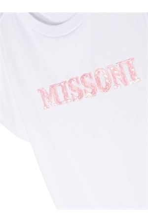 t-shirt in cotone bianco MISSONI KIDS | MU8B01J0177100